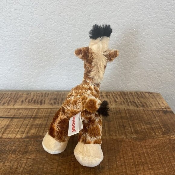Aurora Giraffe Brown Tan Plush Bean Bag Soft Toy Stuffed Animal 8" Floppy - Picture 7 of 10